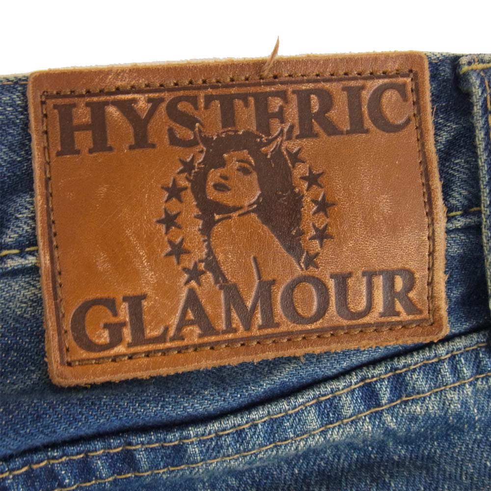 HYSTERIC GLAMOUR ヒステリックグラマー 0202AP01 NOBU リメイク デニム パンツ インディゴブルー系 28【中古】