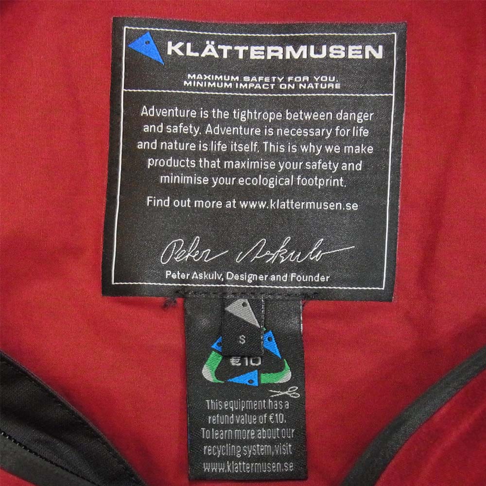 KLATTERMUSEN クレッタルムーセン Einride エイナリーダ ジャケット レッド系 S【中古】