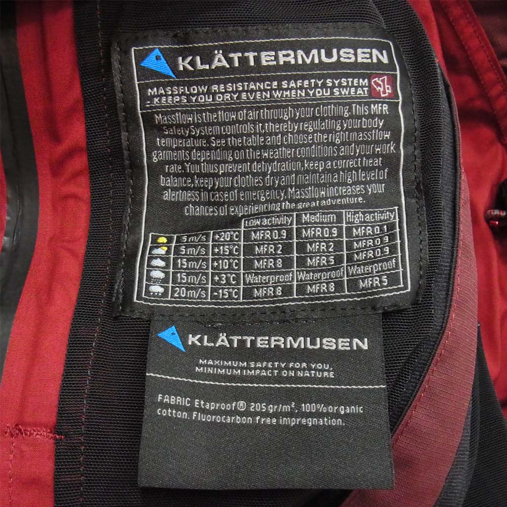 KLATTERMUSEN クレッタルムーセン Einride エイナリーダ ジャケット レッド系 S【中古】