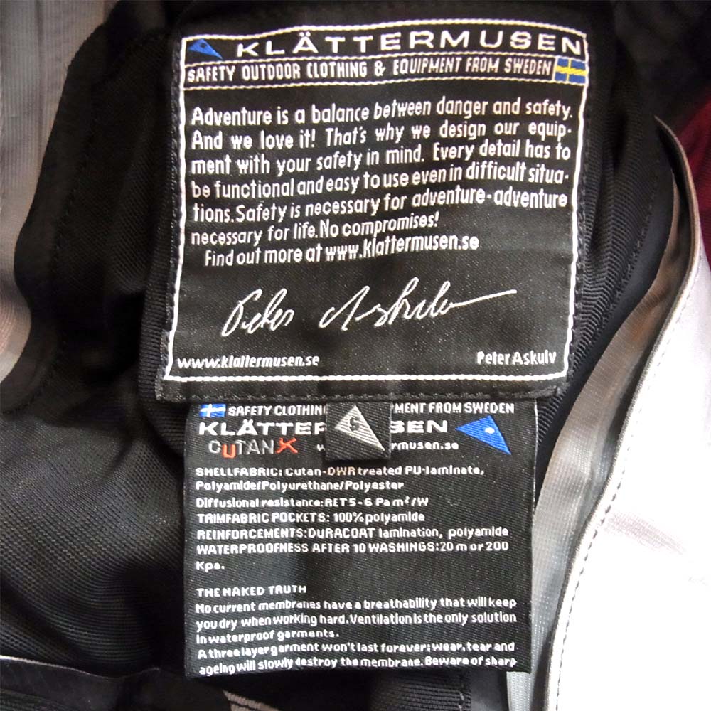 KLATTERMUSEN クレッタルムーセン Frosite フロステ ジャケット レッド系 S【中古】