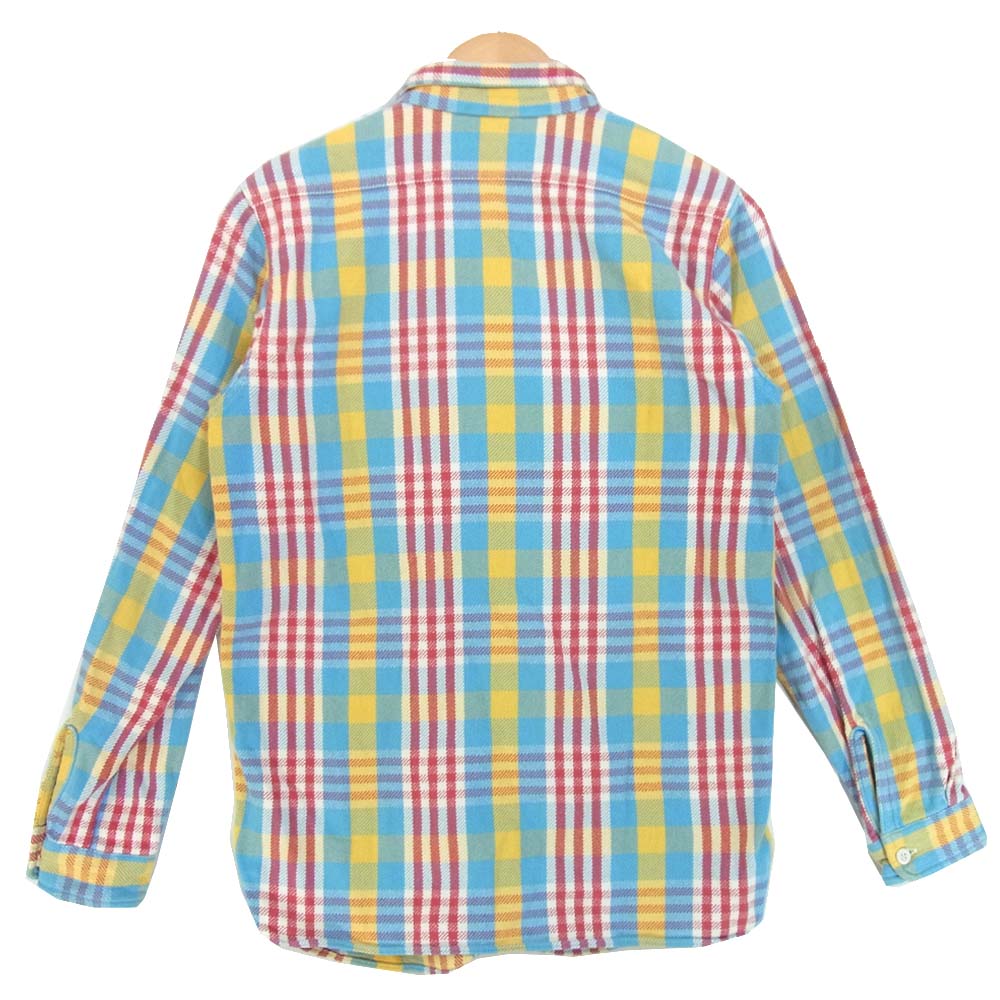 ウェアハウス チェック ヘビーネル シャツ  ブルー×レッド×イエロー系 38【中古】