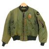 Buzz Rickson's バズリクソンズ M11128 ワッペン付き MA-1 ミリタリー ジャケット カーキ系 S【中古】
