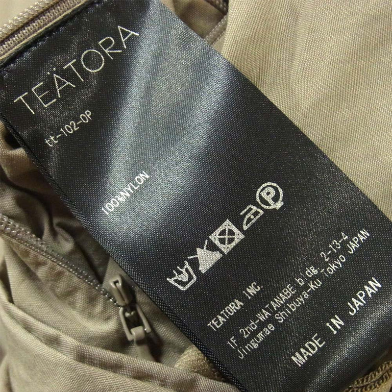 TEATORA テアトラ device coat op TT-102-OP ディバイス コート 日本製 DESERT BEIGE ○○【新古品】【未使用】【中古】