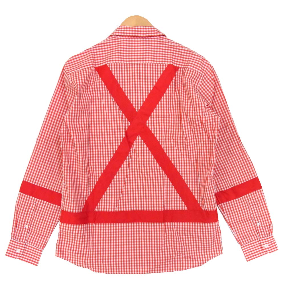 uniform experiment ユニフォームエクスペリメント 17SS UE-170034 TAPE LINE GINGHAM CHECK SHIRT テープライン ギンガム チェック レッド系 4【新古品】【未使用】【中古】
