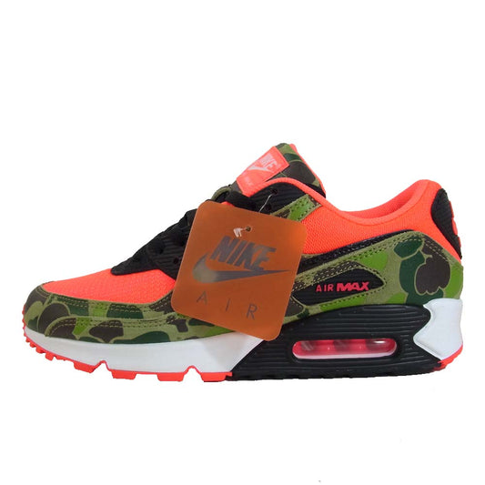 NIKE ナイキ CW6024 600 atmos アトモス AIR MAX 90 DUCK CAMO エア マックス リバース ダック カモ スニーカー インフラレッド/ブラック 27.5cm【新古品】【未使用】【中古】