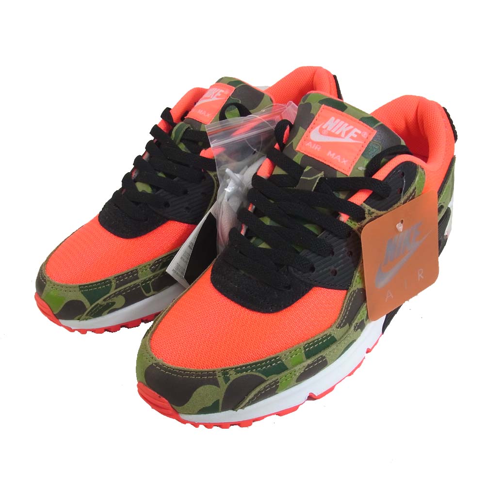 NIKE ナイキ CW6024 600 atmos アトモス AIR MAX 90 DUCK CAMO エア マックス リバース ダック カモ スニーカー インフラレッド/ブラック 27.5cm【新古品】【未使用】【中古】