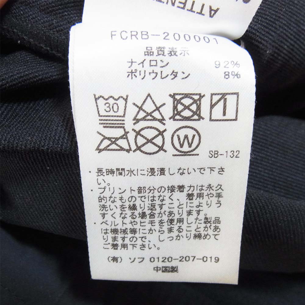 F.C.R.B. エフシーアールビー 20SS FCRB-200001 COCA-COLA コカ コーラ WARM UP PANTS ブリストル ウォームアップ パンツ ブラック系 L【美品】【中古】