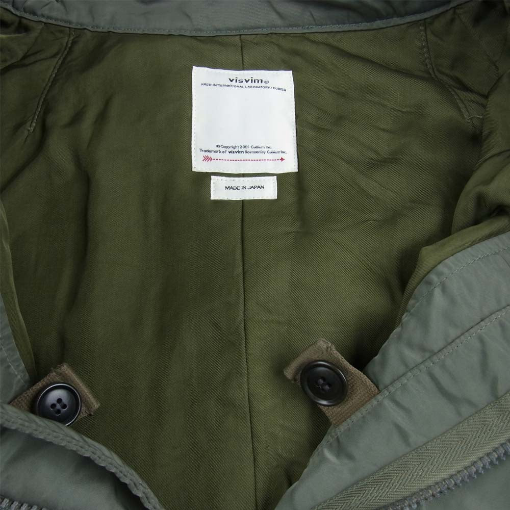 VISVIM ビズビム 19AW 119205013007 SIX-FIVE FISHTAIL PARKA フィッシュ テール パーカー モッズ コート グリーン系 2【新古品】【未使用】【中古】