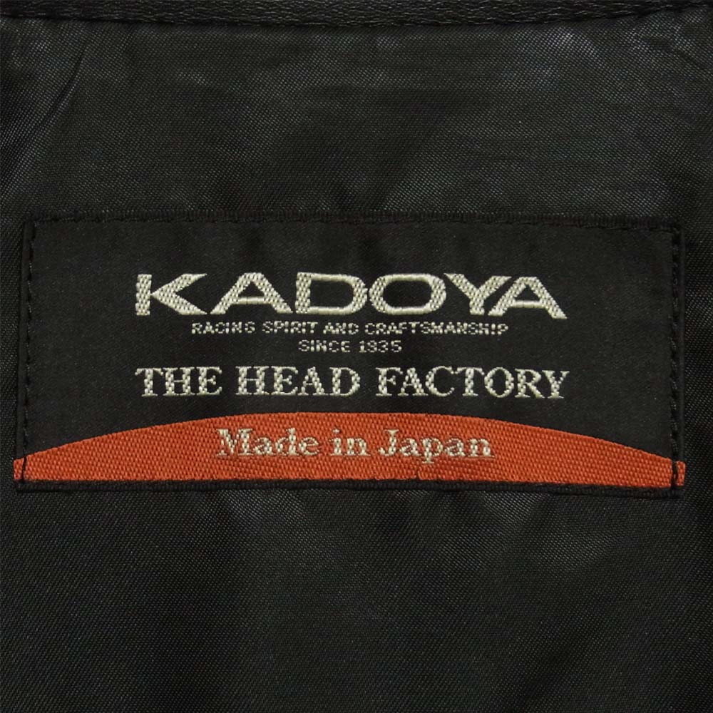 KADOYA カドヤ HEAD FACTORY ヘッドファクトリー 日本製 レザー ダブルライダース ブラック系 サイズ表記なし【中古】
