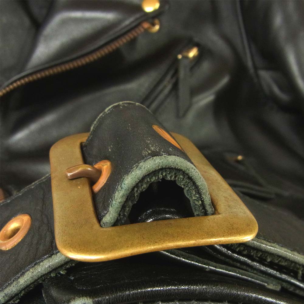KADOYA カドヤ HEAD FACTORY ヘッドファクトリー 日本製 レザー ダブルライダース ブラック系 サイズ表記なし【中古】