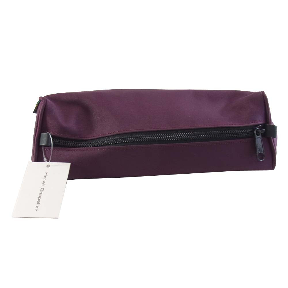 Herve Chapelier エルベ・シャプリエ 716N ペンケースM オベルジーヌ ワインレッド系【新古品】【未使用】【中古】