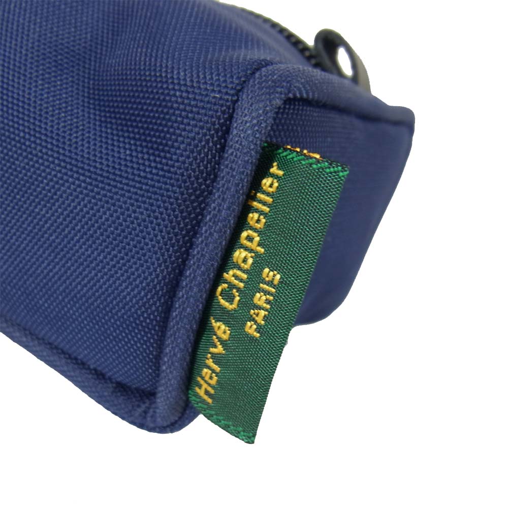 Herve Chapelier エルベ・シャプリエ 716N ペンケースM ブルニュイ ネイビー系【新古品】【未使用】【中古】
