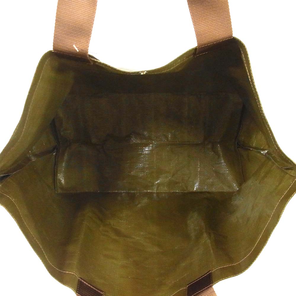 Herve Chapelier エルベ・シャプリエ 2014PP マルシェバッグL ムース×サーブル フランス製 カーキ系【新古品】【未使用】【中古】