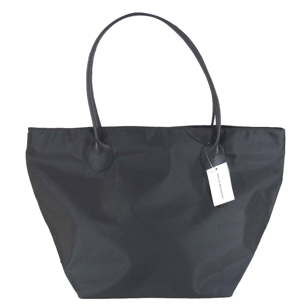 Herve Chapelier エルベ・シャプリエ 825ND 舟形ショルダートートL ノワール ブラック系【美品】【中古】