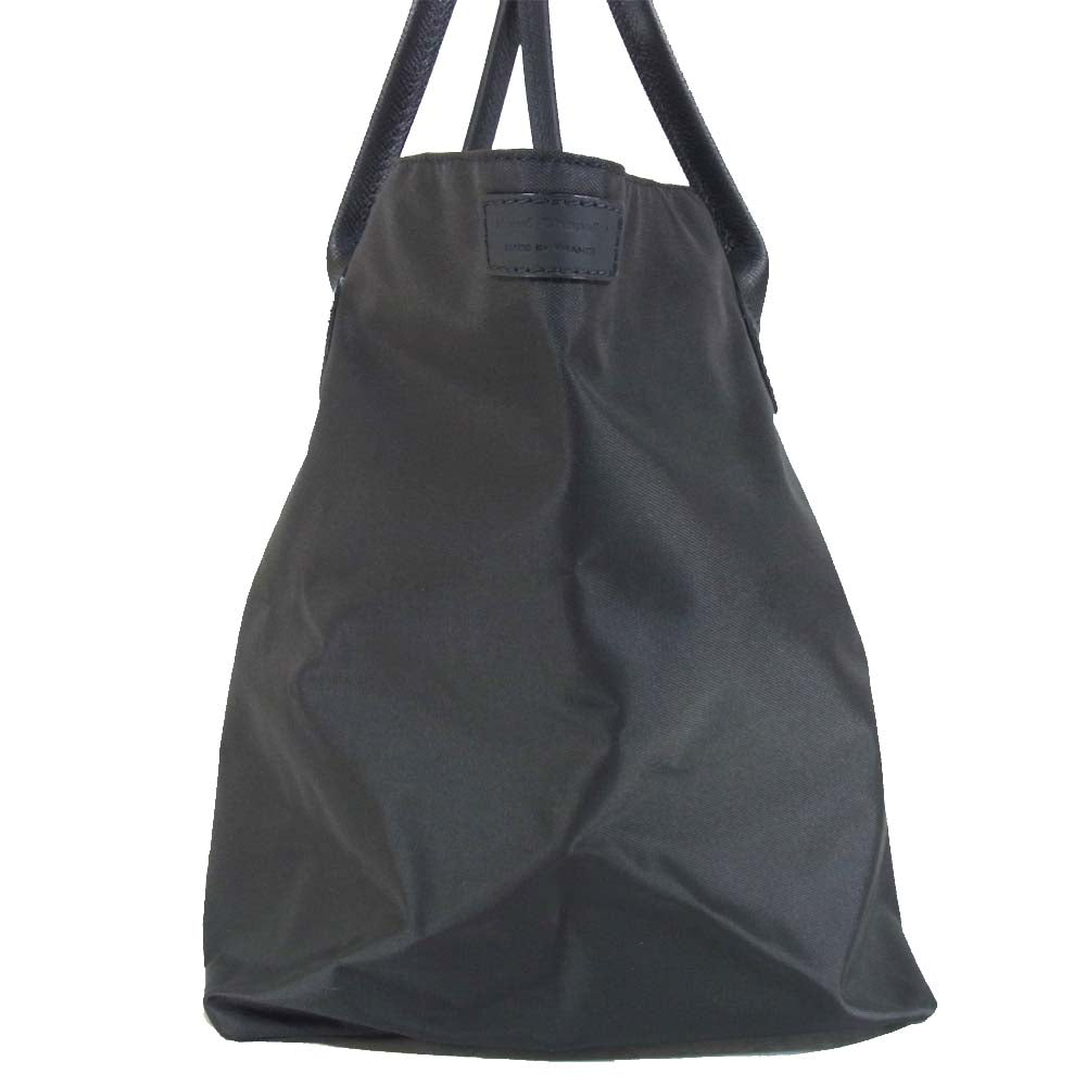 Herve Chapelier エルベ・シャプリエ 825ND 舟形ショルダートートL ノワール ブラック系【美品】【中古】