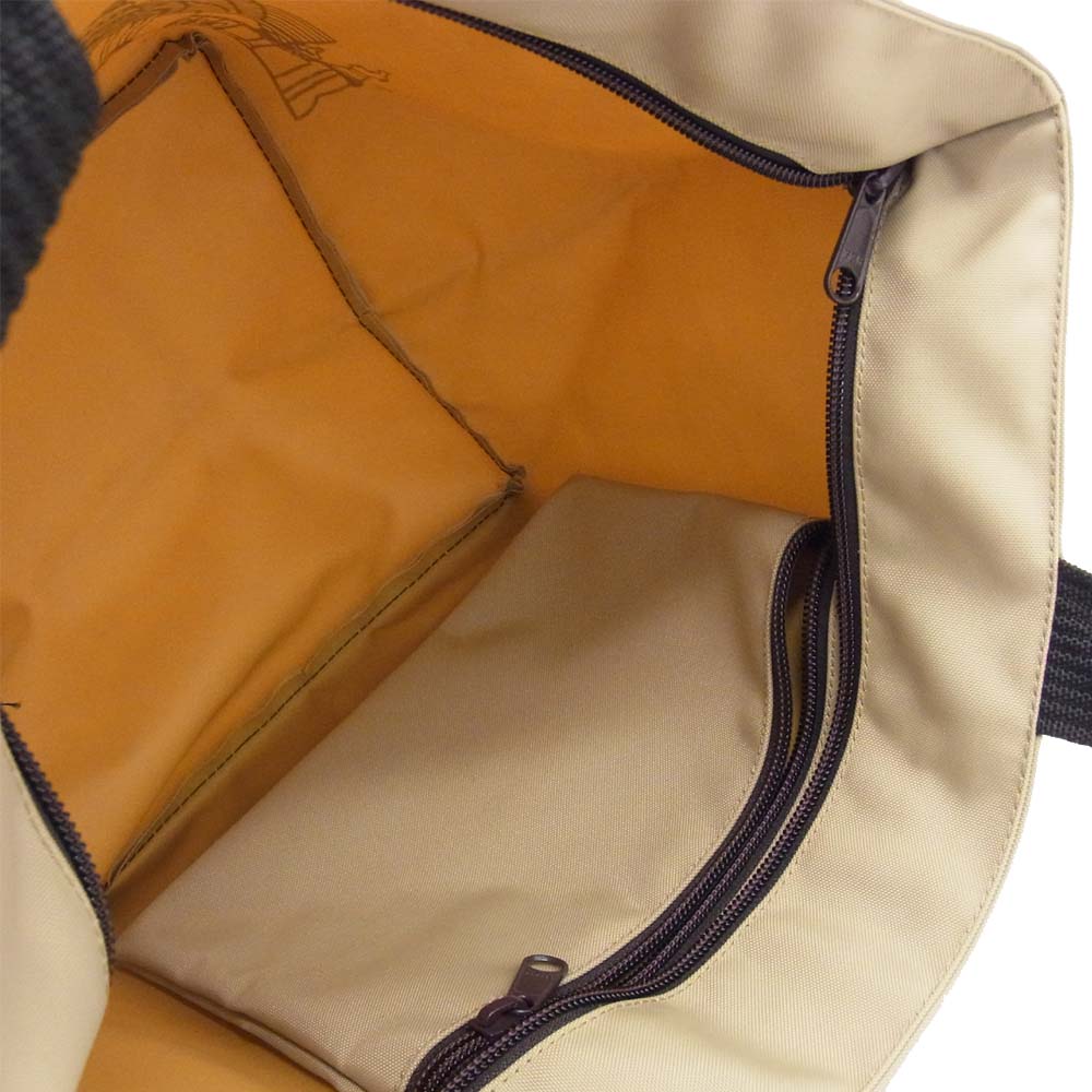 Herve Chapelier エルベ・シャプリエ 1027NSP パリ限定 エッフェル塔プリント 舟型トートM ペルル ベージュ系【極上美品】【中古】