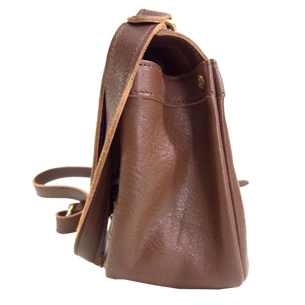 IL BISONTE イルビゾンテ A2685 レザー ショルダー バッグ ブラウン系【新古品】【未使用】【中古】