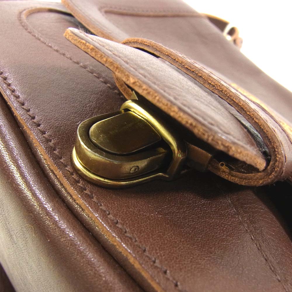 IL BISONTE イルビゾンテ A2685 レザー ショルダー バッグ ブラウン系【新古品】【未使用】【中古】