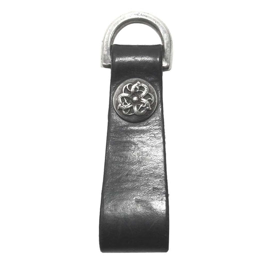 CHROME HEARTS クロムハーツ（原本無） レザー Dリング ケルティック ベルトループ ブラック系【中古】
