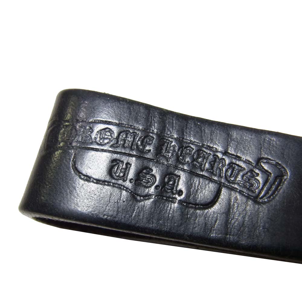 CHROME HEARTS クロムハーツ（原本無） レザー Dリング ケルティック ベルトループ ブラック系【中古】
