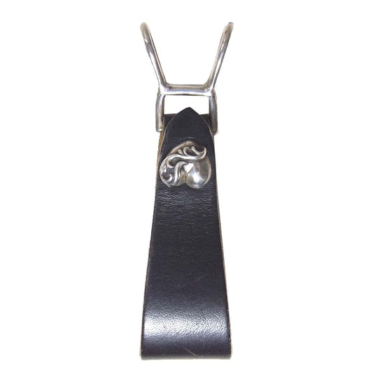 CHROME HEARTS クロムハーツ（原本無） レザー ハート ベルトループ ブラック系【中古】