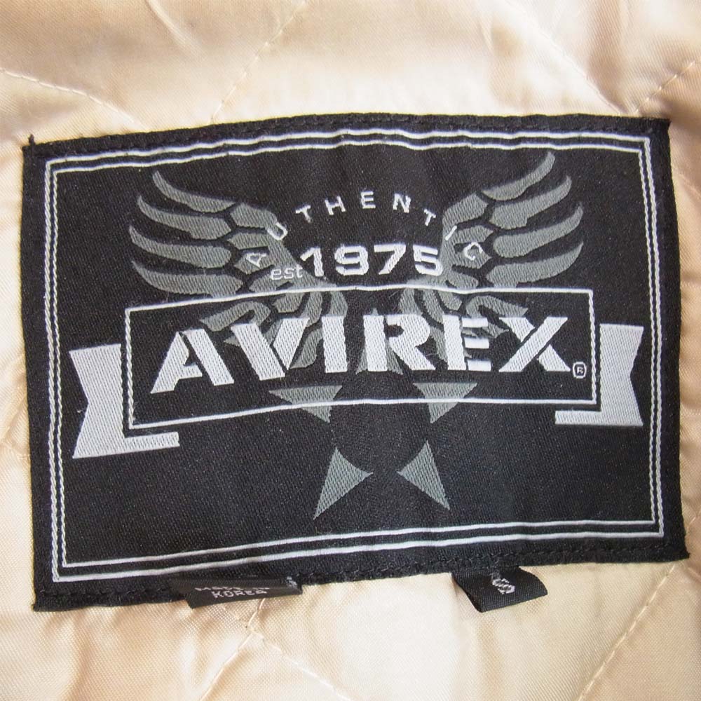 AVIREX アヴィレックス ドラゴン プリント レザージャケット S【中古】