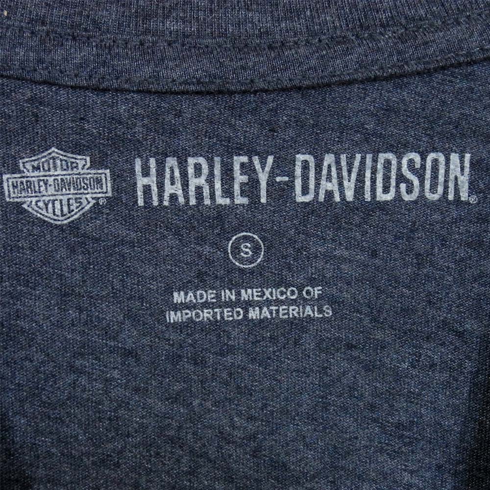 HARLEY DAVIDSON ハーレーダビッドソン イーグル プリント 長袖 Tシャツ チャコール系 S【中古】