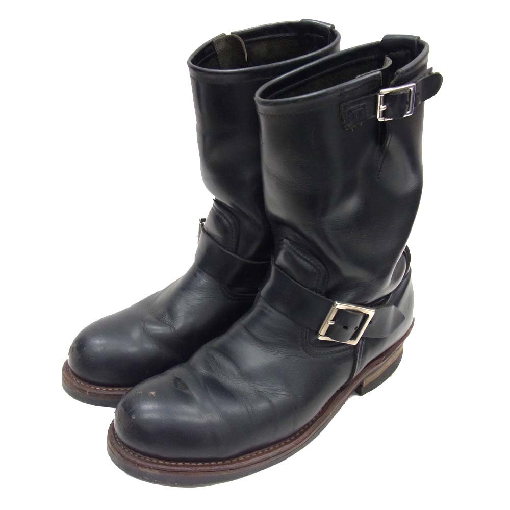 RED WING レッドウィング 2268 刺繍羽タグ エンジニア ブーツ ブラック系 26.5【中古】