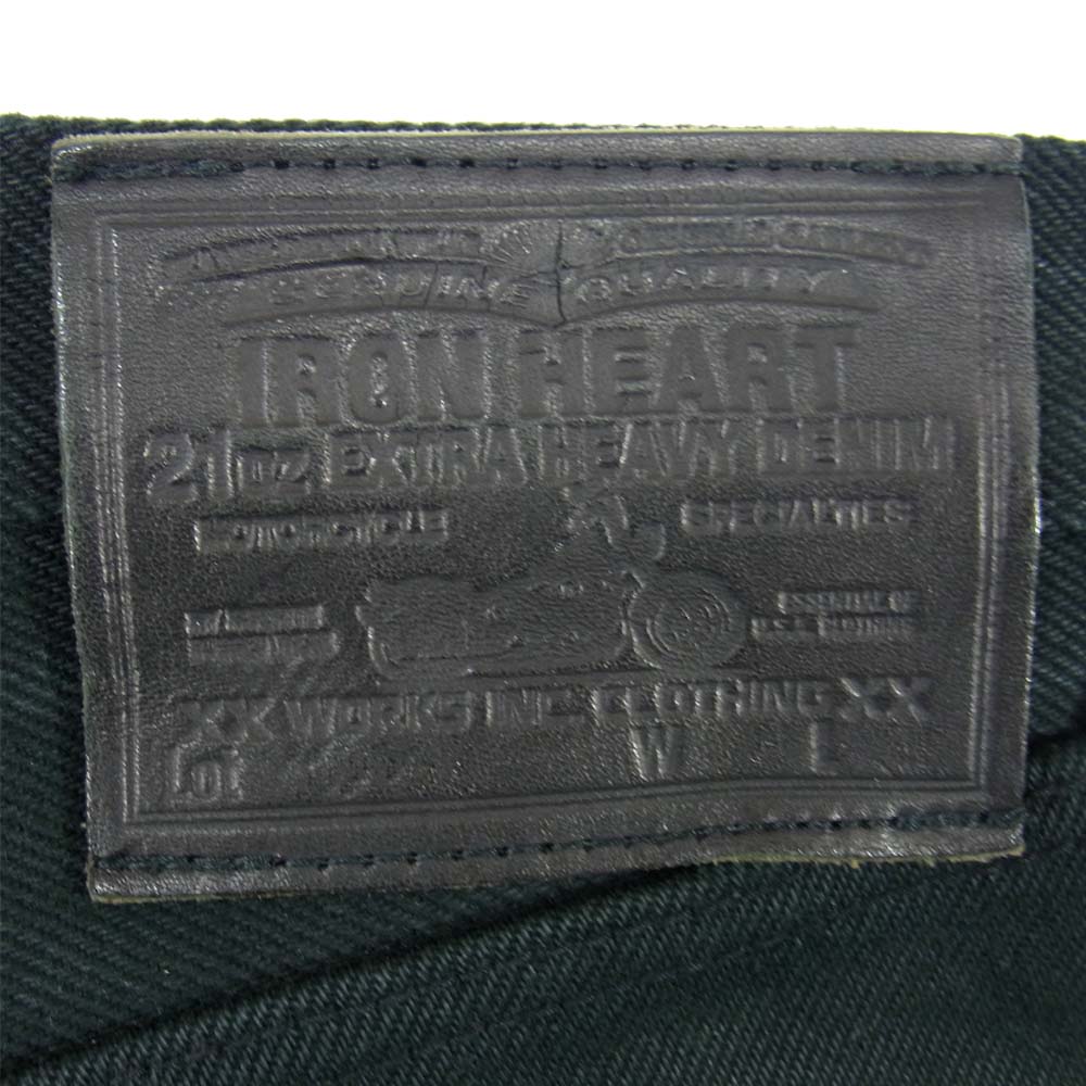 IRON HEART アイアンハート 9666z 21oz ヘビーオンス ブラック デニム ブラック系 28【中古】