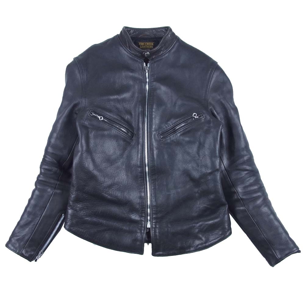 ファインクリークレザー FINNCREEK LEATHER richard リチャード レザー ジャケット ブラック系 38【中古】