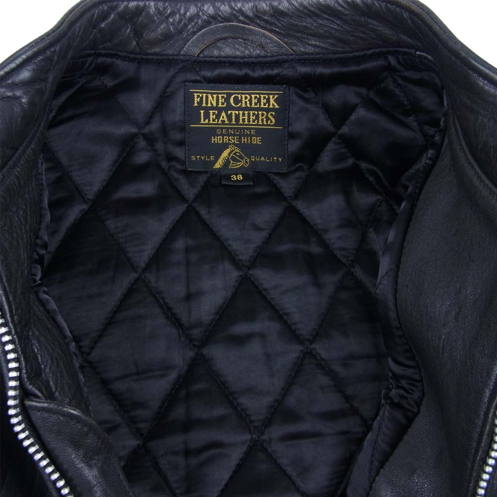 ファインクリークレザー FINNCREEK LEATHER richard リチャード レザー ジャケット ブラック系 38【中古】