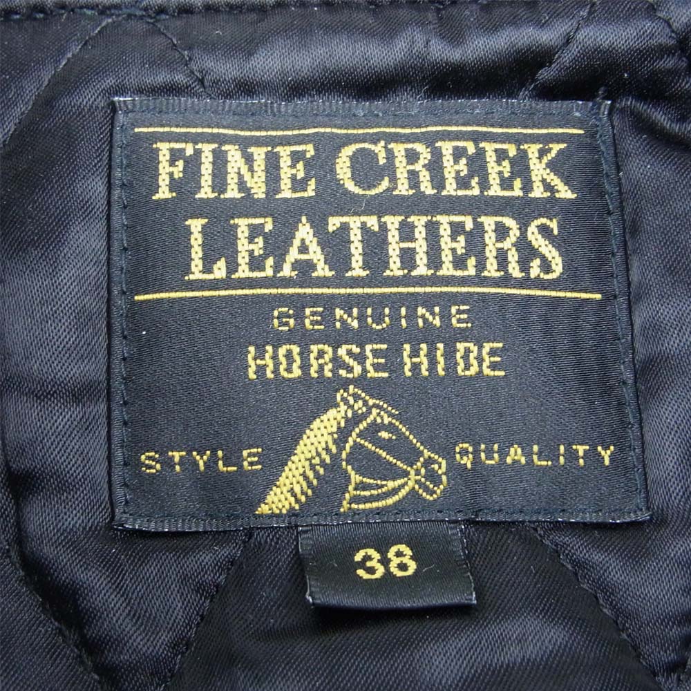 ファインクリークレザー FINNCREEK LEATHER richard リチャード レザー ジャケット ブラック系 38【中古】