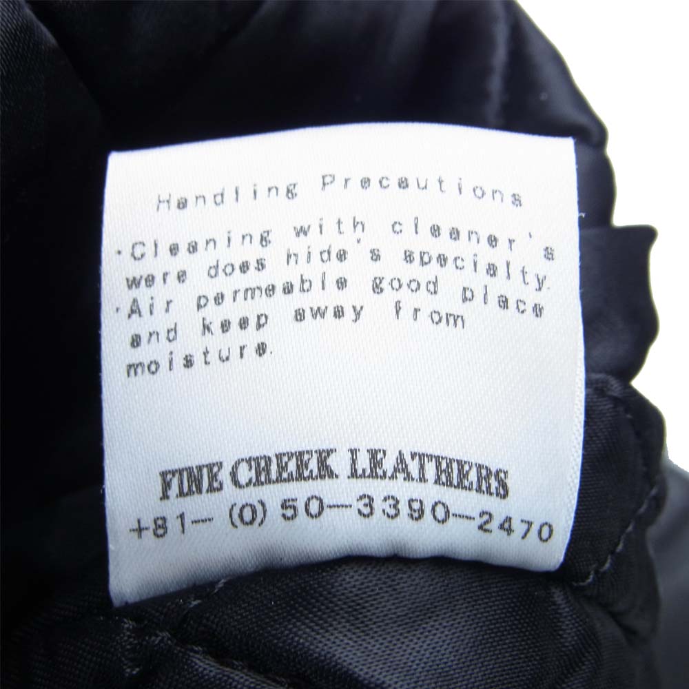 ファインクリークレザー FINNCREEK LEATHER richard リチャード レザー ジャケット ブラック系 38【中古】