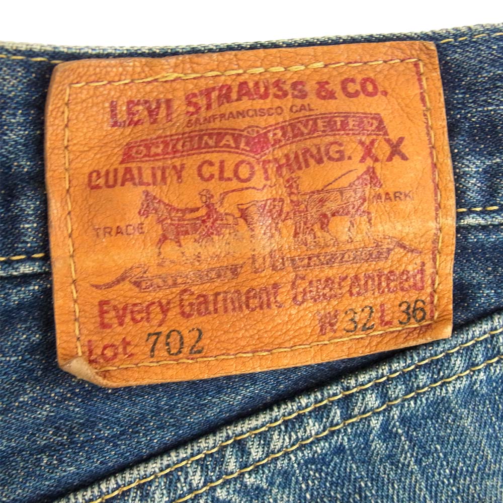 Levi's リーバイス 702xx シンチバック 復刻 デニム インディゴブルー系 32【中古】