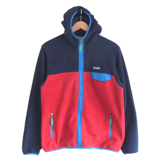 patagonia パタゴニア 16AW 25462 Lightweight Synchilla Snap-T Hoody ライトウェイト シンチラ スナップ フーディ フリース ジャケット 紺×赤 S【中古】