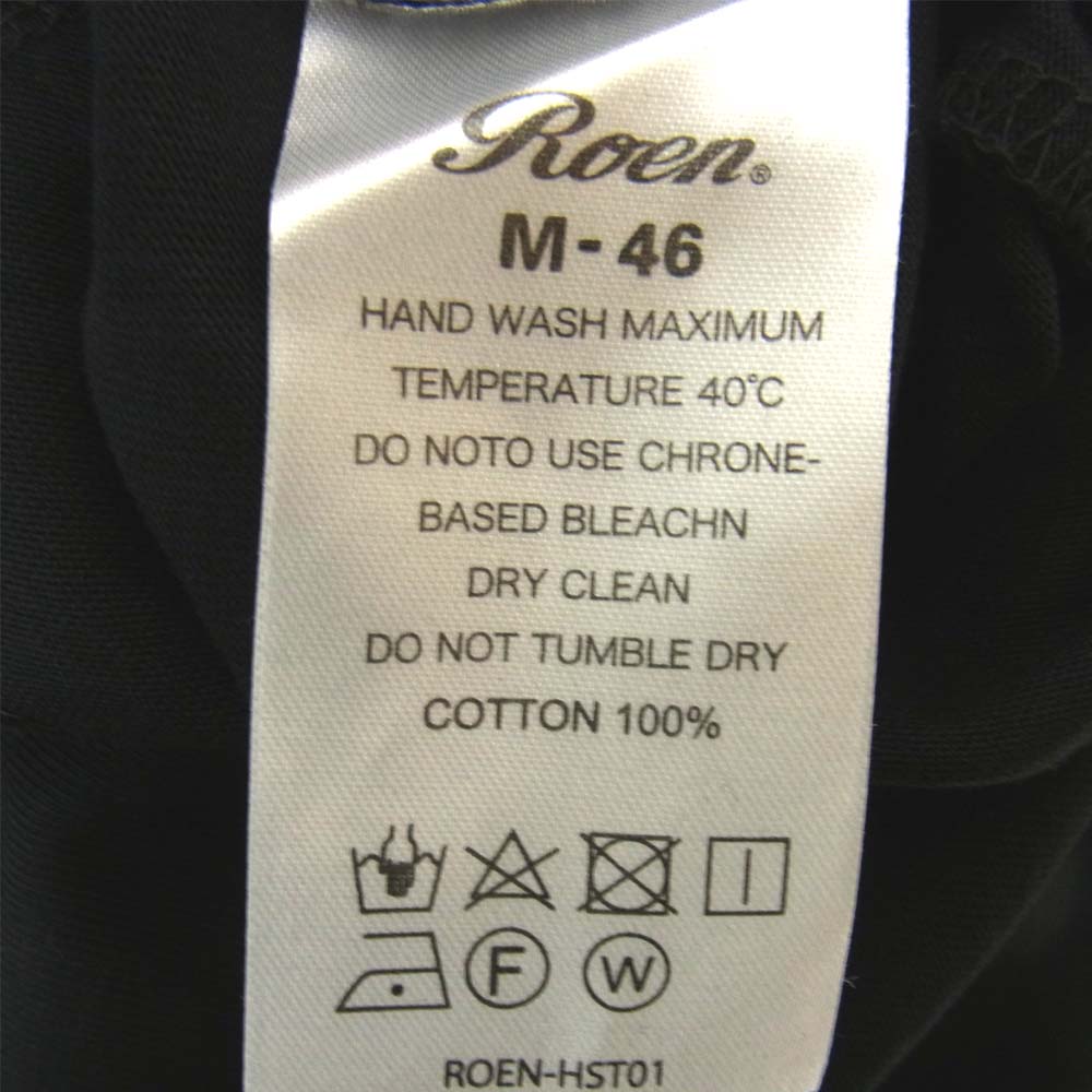 ROEN ロエン ROEN-HST01 スカルプリント クルーネック Tシャツ ブラック系 M【中古】