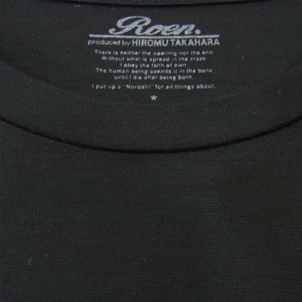 ROEN ロエン スカルサークルスワロ ロング Tシャツ ブラック系【中古】