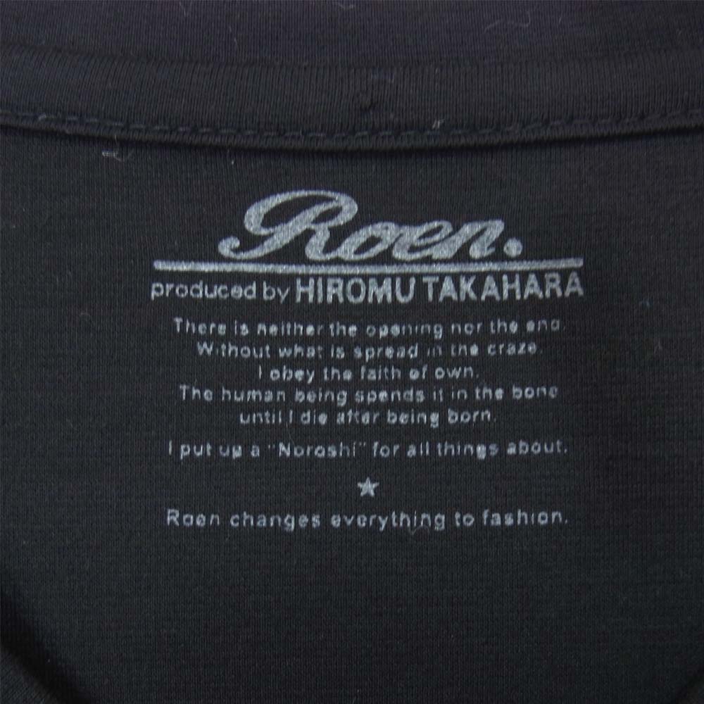 ROEN ロエン スカルサークルスワロ ロング Tシャツ ブラック系【中古】