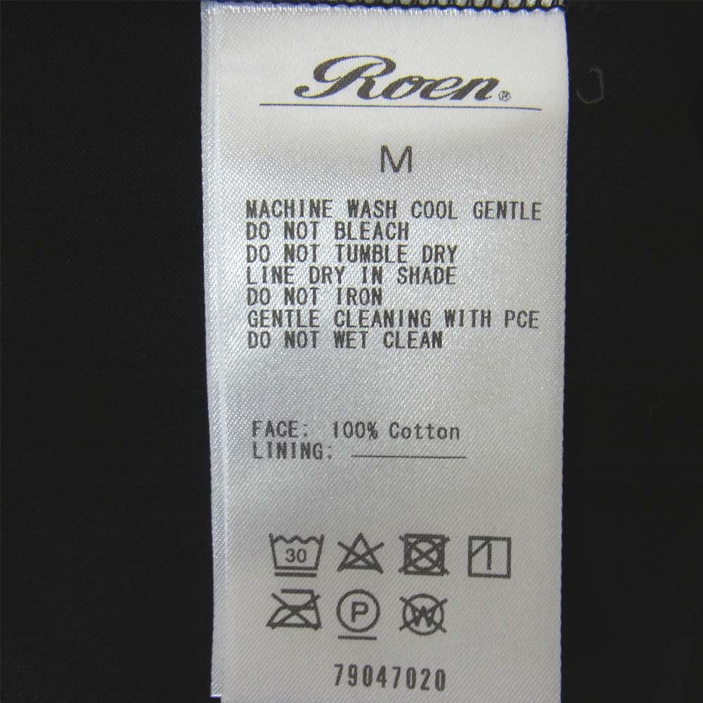 ROEN ロエン 79047020 SWARO LONG SLEEVE スカルスワロ カットソー ブラック系 M【中古】