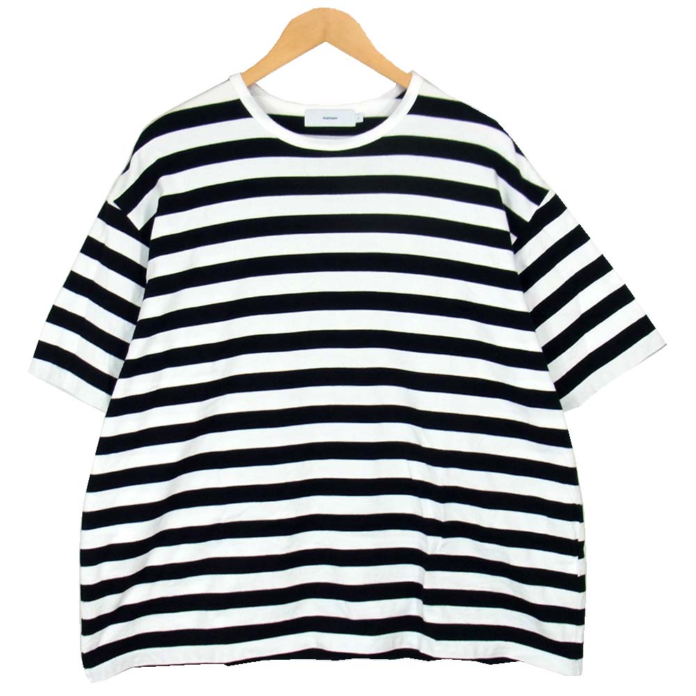 グラフペーパー GM194-70513B 半袖 ボーダー カットソー Tシャツ ブラック系 2【中古】