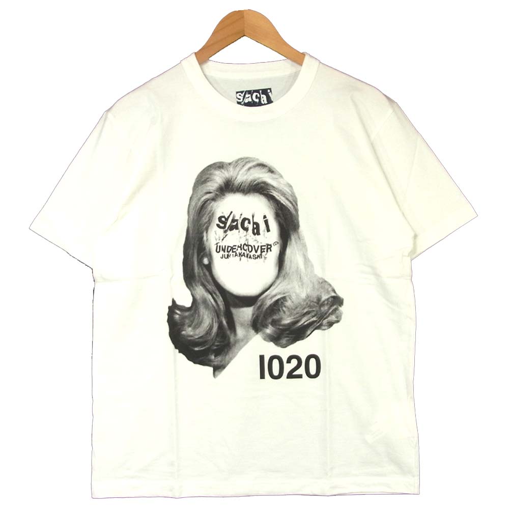 UNDERCOVER アンダーカバー UCT9818-2 sacai サカイ プリント 半袖 Tシャツ オフホワイト系 2【新古品】【未使用】【中古】