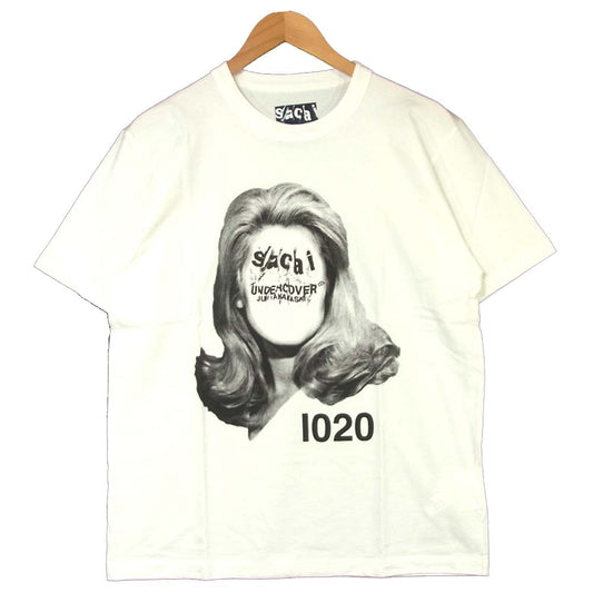 UNDERCOVER アンダーカバー UCT9818-2 sacai サカイ プリント 半袖 Tシャツ オフホワイト系 2【新古品】【未使用】【中古】