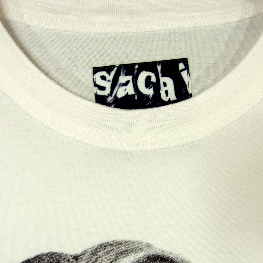 UNDERCOVER アンダーカバー UCT9818-2 sacai サカイ プリント 半袖 Tシャツ オフホワイト系 2【新古品】【未使用】【中古】