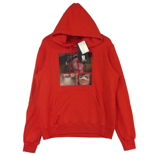 UNDERCOVER アンダーカバー UCX4893-6 時計仕掛けのオレンジ プリント フーディ パーカー レッド系 3【新古品】【未使用】【中古】