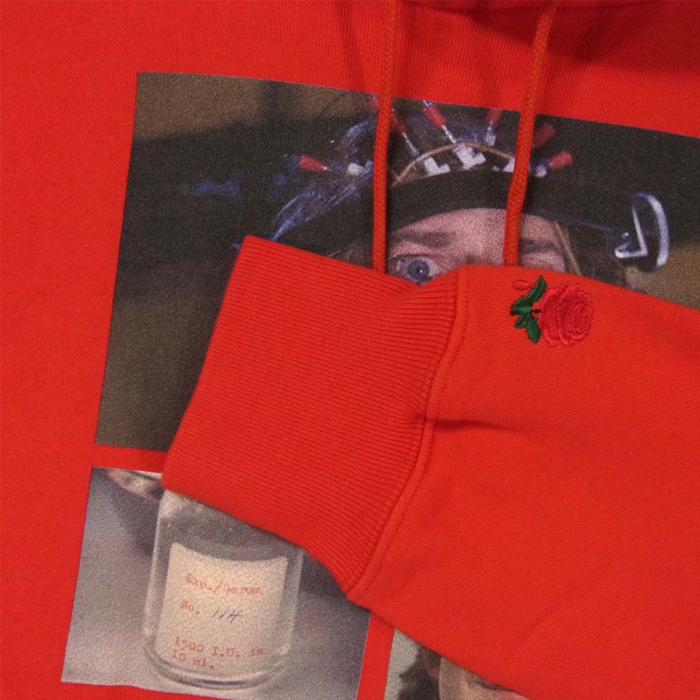 UNDERCOVER アンダーカバー UCX4893-6 時計仕掛けのオレンジ プリント フーディ パーカー レッド系 3【新古品】【未使用】【中古】