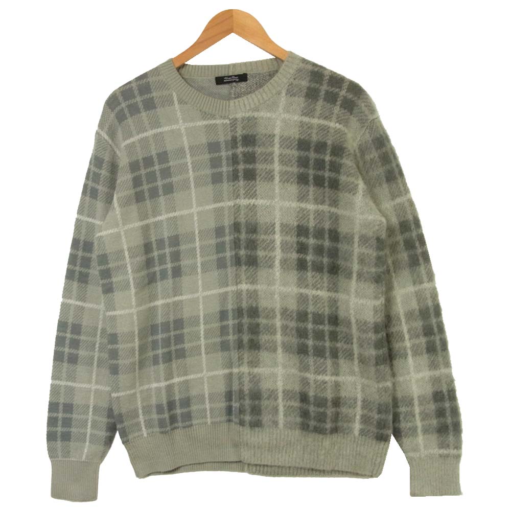 UNDERCOVER アンダーカバー 15AW UCP9904-1 MELTINGPOT モヘア ウール チェック ニット 中国製 グレー系 3【中古】