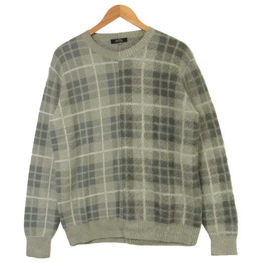 UNDERCOVER アンダーカバー 15AW UCP9904-1 MELTINGPOT モヘア ウール チェック ニット 中国製 グレー系 3【中古】