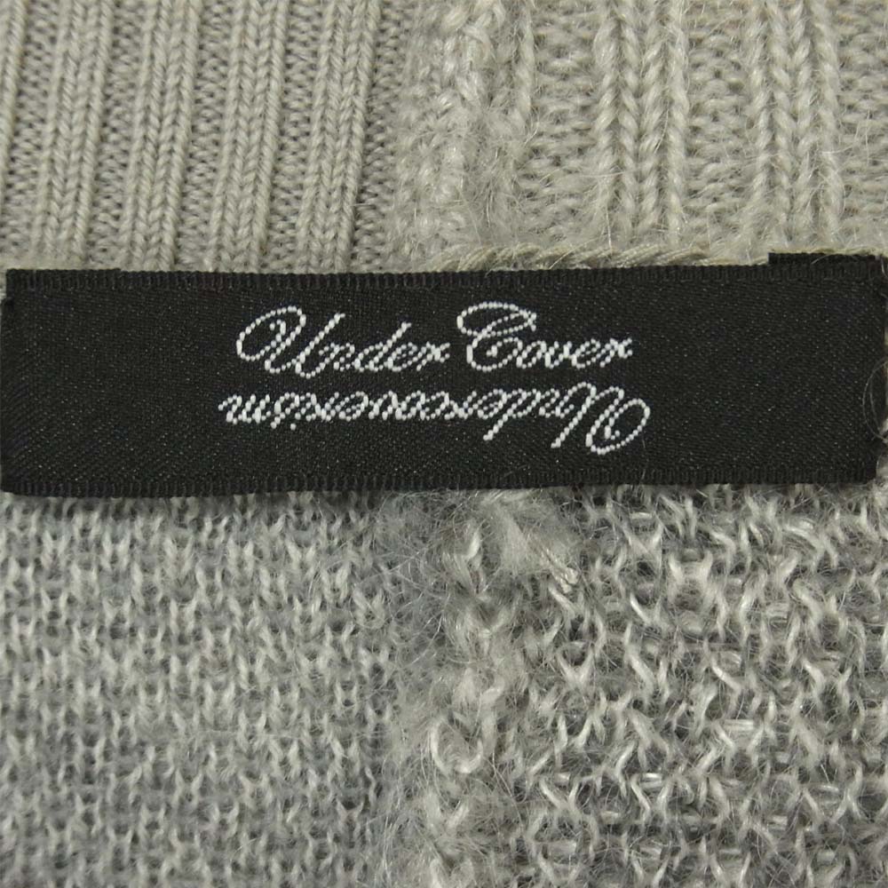 UNDERCOVER アンダーカバー 15AW UCP9904-1 MELTINGPOT モヘア ウール チェック ニット 中国製 グレー系 3【中古】