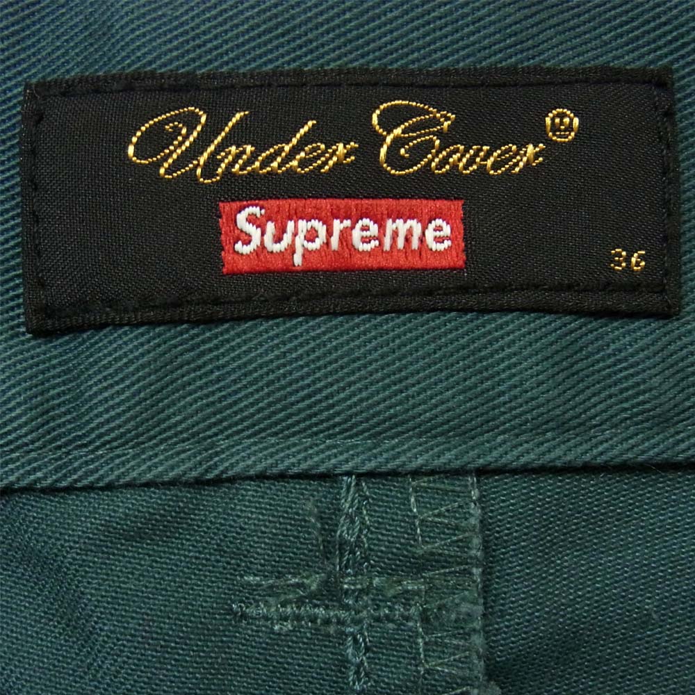 UNDERCOVER アンダーカバー 18SS SPU4502 Supreme シュプリーム Public Enemy work pants パブリックエネミー ワーク パンツ グリーン系 XL【新古品】【未使用】【中古】