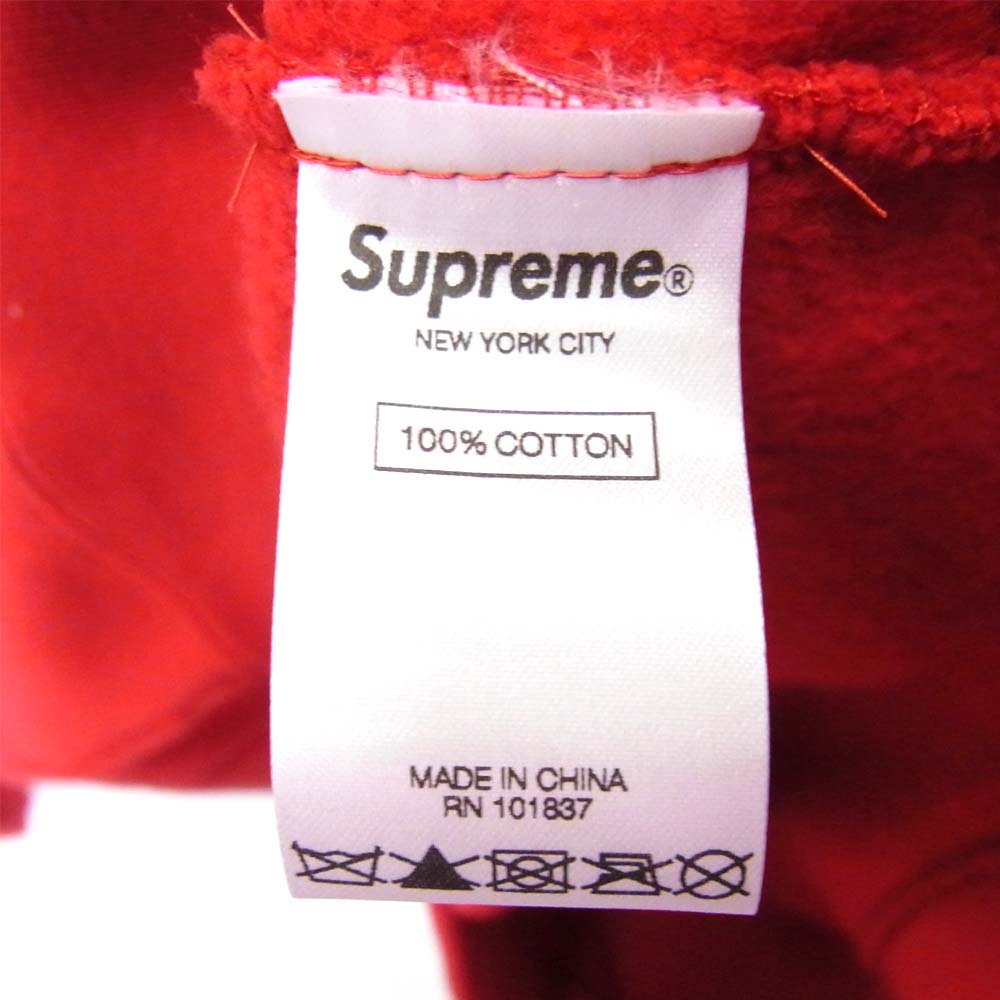 Supreme シュプリーム 20AW Big Logo Paneled Zip Up Hooded Sweat レッド系 ホワイト系 M【新古品】【未使用】【中古】